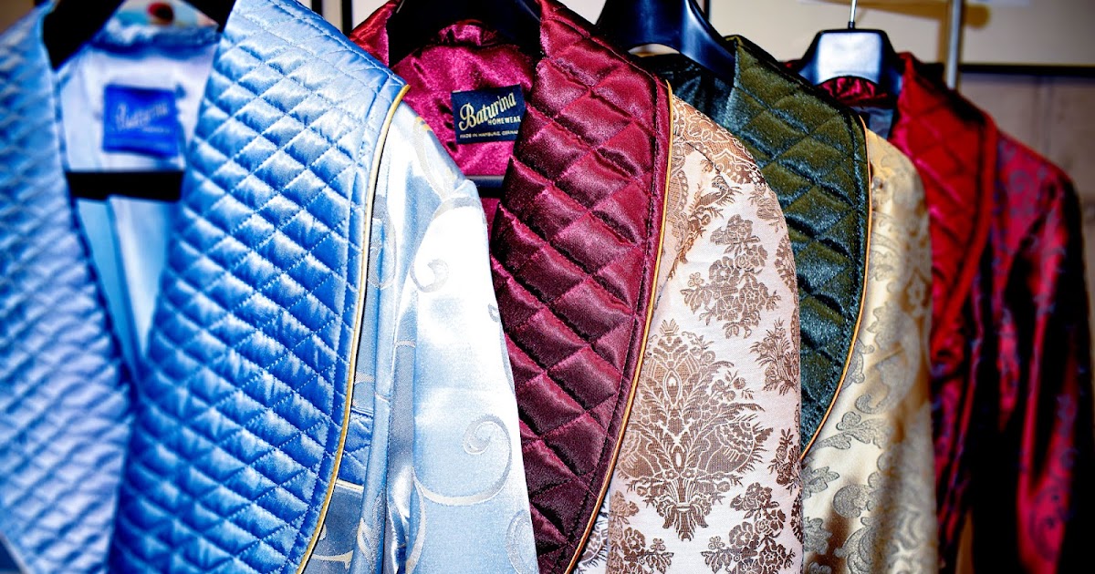 Jacquard Silk Men's Luxury Smoking Jacket Robe and Dressing Gown