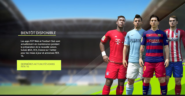 application web fifa 15 inaccessible