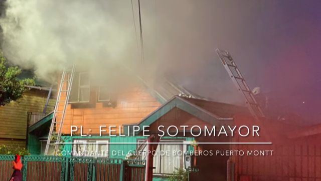Incendio de madrugada afectó vivienda en Puerto Montt