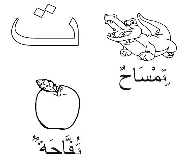 الحروف العربية للتلوين