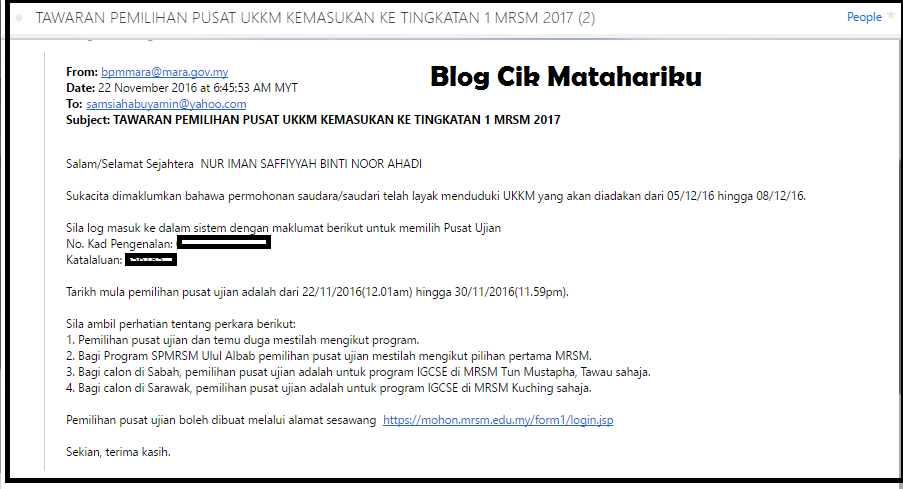 Cara Mohon MRSM Ulul Albab di Semenanjung Malaysia - Blog 