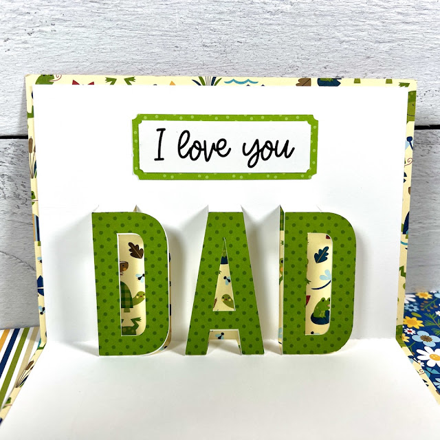 Dad pop up card made with a Lori Whitlock cutting file