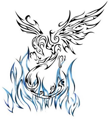 Awesome Phoenix I found this on the internet and because tattoos are not 