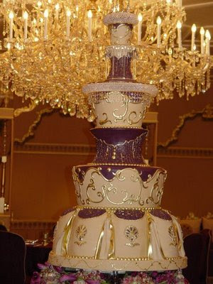 Purple royal wedding cake