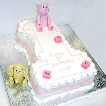 girls first birthday cake