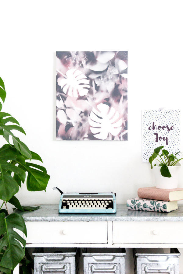 DIY Leinwandkunst im Urban-Jungle-Style – Wandbild als Deko selber basteln by titatoni.de