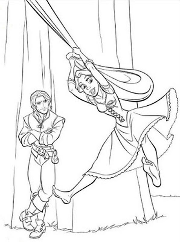 Tangled Coloring Pages Free title=