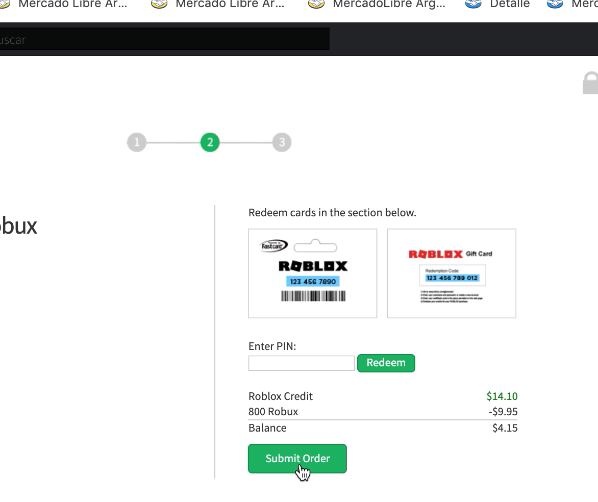 800 robux roblox en mercado libre argentina