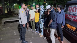 Polsek Juntinyuat Patroli Sahur Jaga Ketertiban Selama Bulan Ramadan