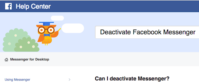 How to deactivate Facebook Messenger App