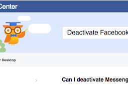 How to deactivate Facebook Messenger App