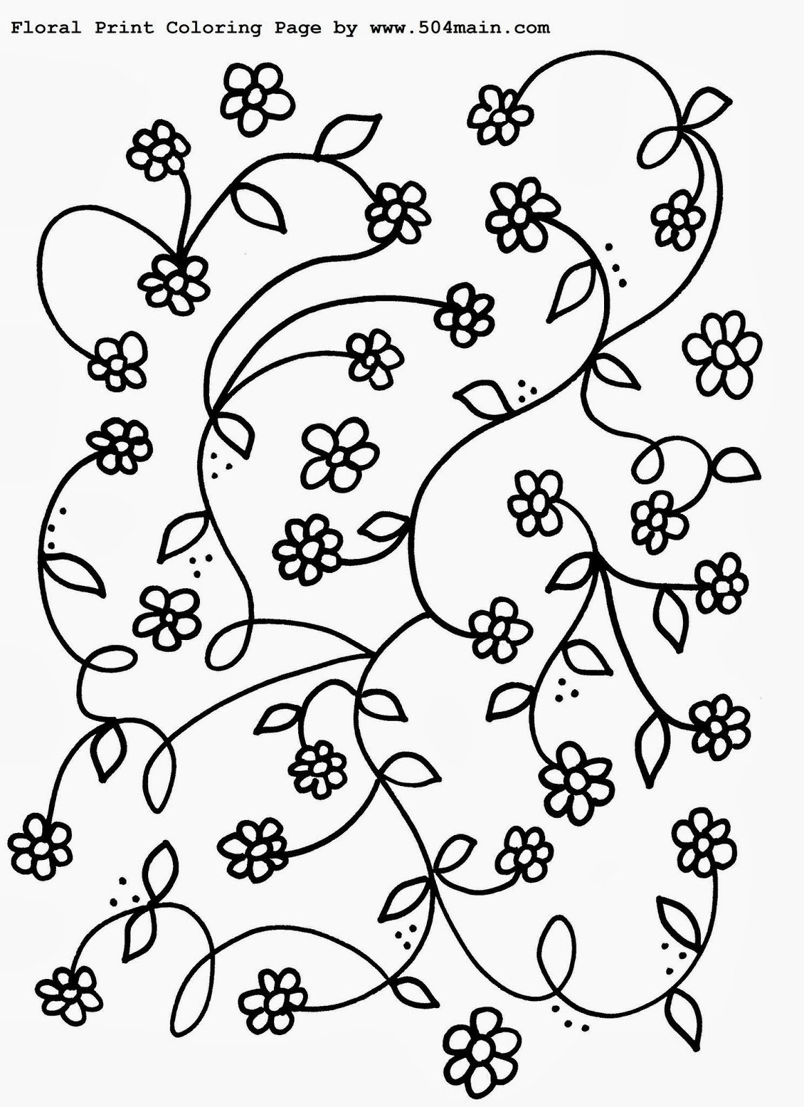 Floral Print Coloring Page Printable #shop #ColorfulCreations #Walmart #Cbias