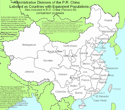 map of china. Map of China - by population