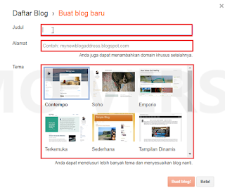 Panduan Cara Membuat Blog Di Blogspot