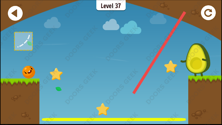 Where's My Avocado? Level 37 Solution, Cheats, Walkthrough, 3 Stars for Android, iPhone, iPad and iPod