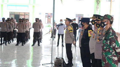 Pam RI 2, Polda Banten Gelar Apel Gabungan