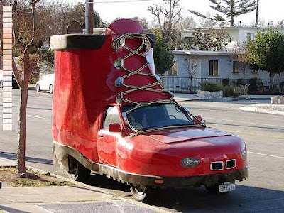 Funny Shoes shaped car photos