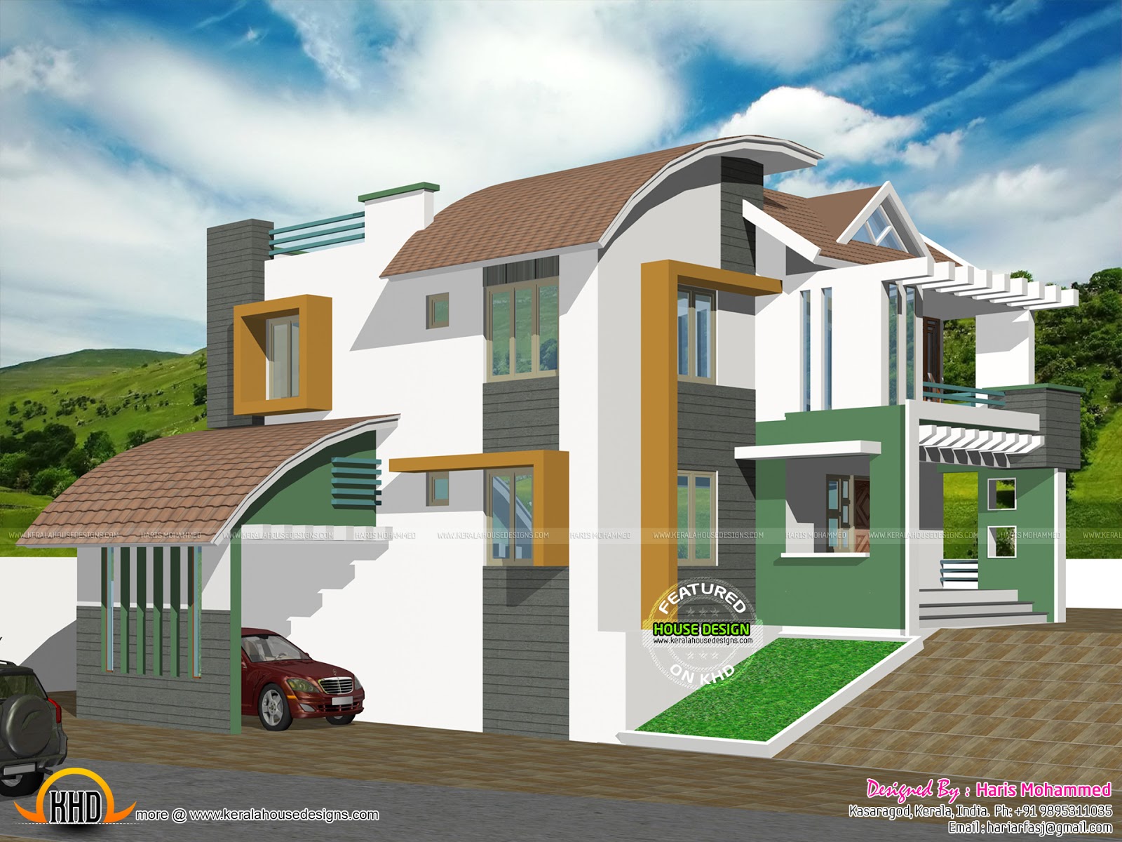 2250 sq ft box type house  plan  keralahousedesigns