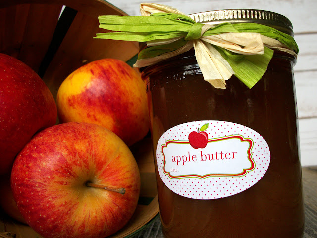 Cute Apple Butter Oval Canning Jar Labels