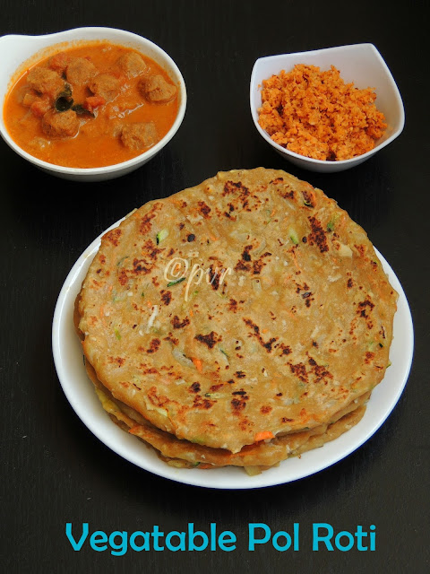 Vegetable pol Roti