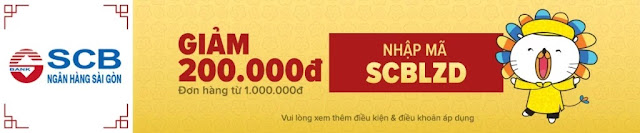 GIẢM 200.000Đ ĐƠN HÀNG TỪ 1.000.000Đ VỚI CHỦ THẺ QUỐC TẾ SAIGON COMMERCIAL BANK