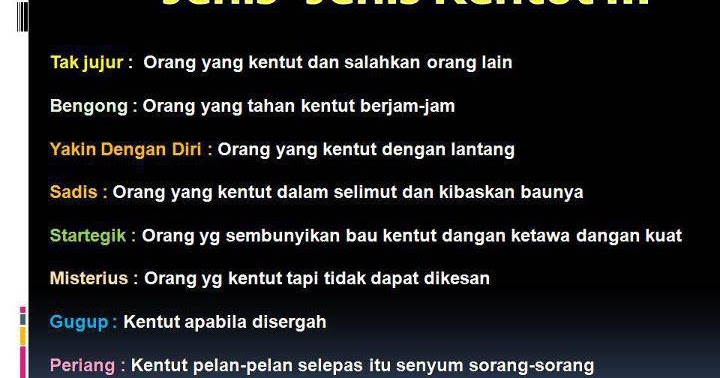 Jenis-Jenis Kentut ( Wajib baca )  Himpunan Koleksi Lawak 