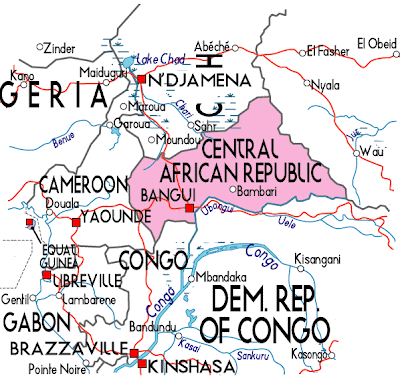 Map of Central African Republic