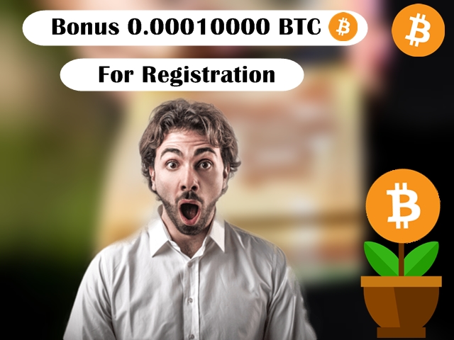 Bonus 0.00010000 BTC For Registration
