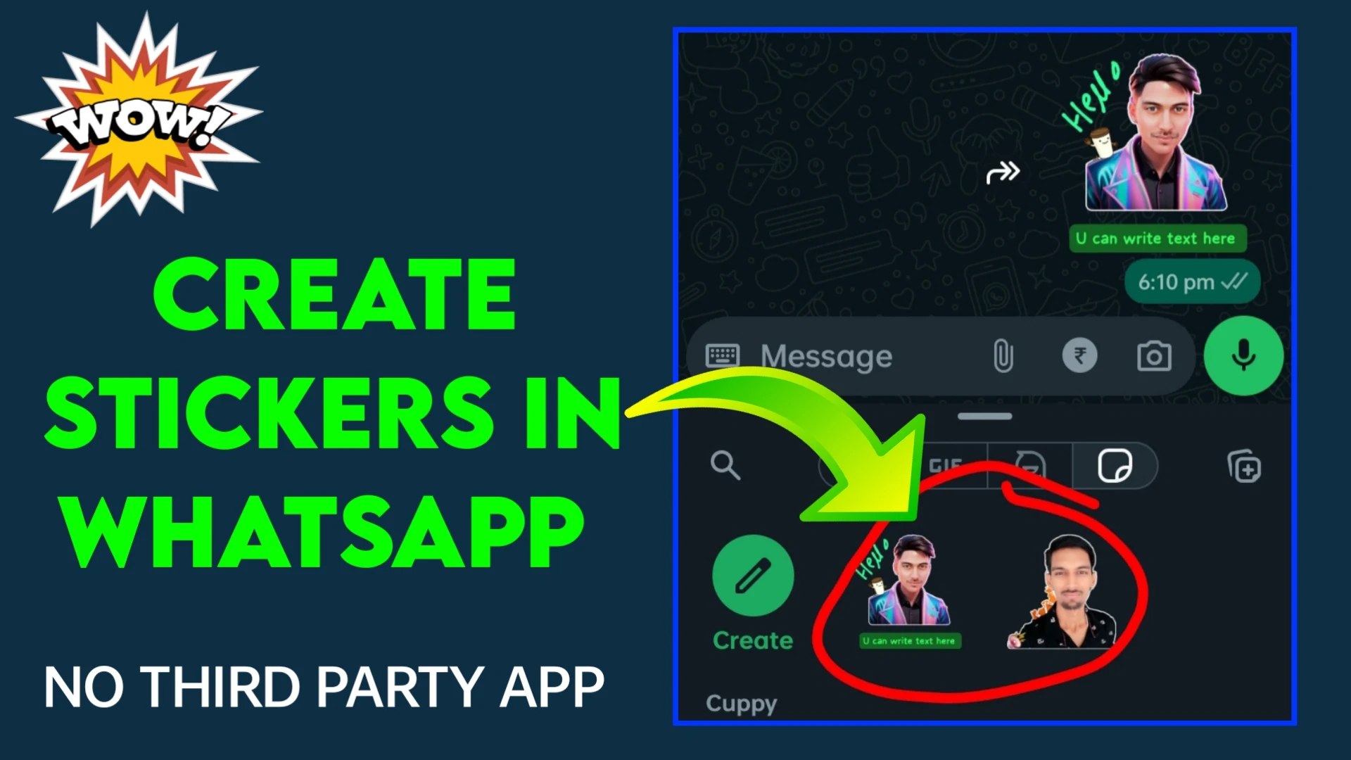 WhatsApp se khud ka sticker kaise banaen Bina kisi app ko download kiye