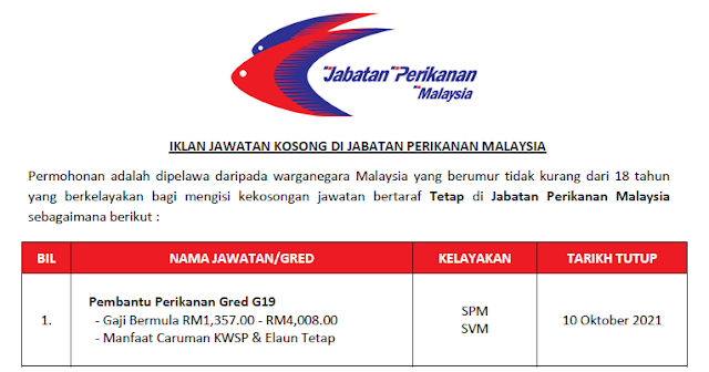 jabatan perikanan malaysia oktober 2021