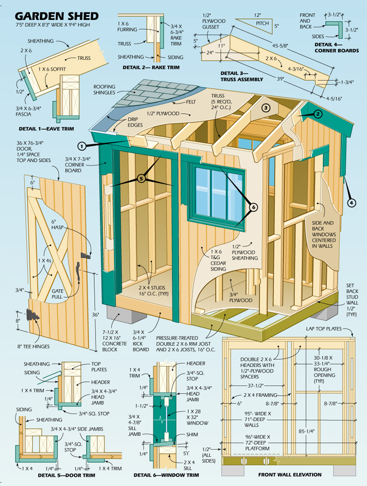 Lloyd�s Blog: Plans for 7' x 8' Garden Shed