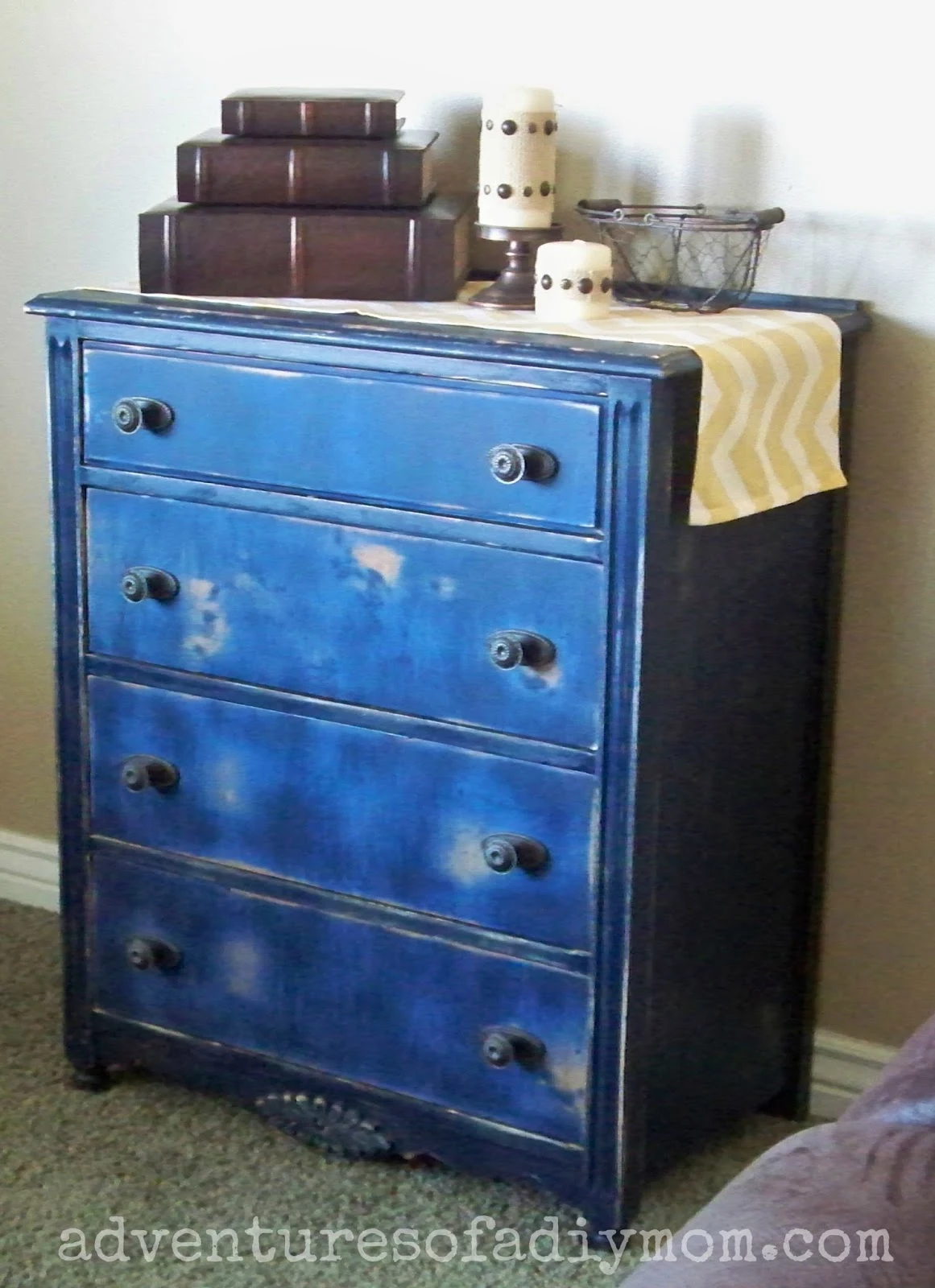 Blue Distressed Dresser