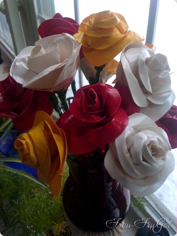 duct tape flower bouquet