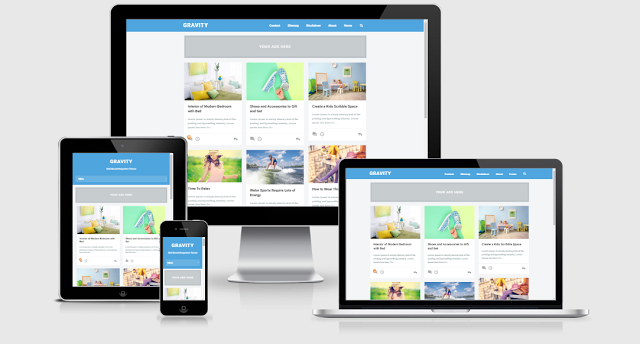Gravity Responsive Blogger Template  