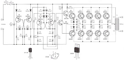 Rangkaian 500 Watt Inverter 12VDC to 220VAC