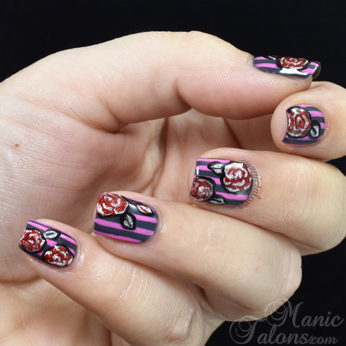 Stripes and Roses with Akzentz Gel Play Fall 2015