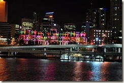 illuminated building