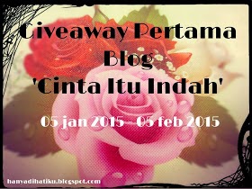 Giveaway pertama blog cinta itu indah 