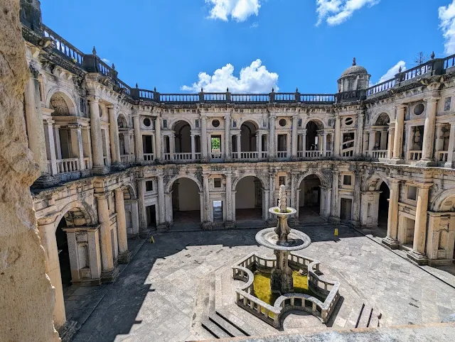 One of the cloisters at Convento de Cristo in Tomar Portugal