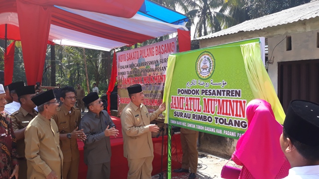 Bupati Ali Mukhni dan Wagub Nasrul Abit Resmikan Surau Rimbo Tolang dan Pondok Pesantren Jami'atul Mu'minin II