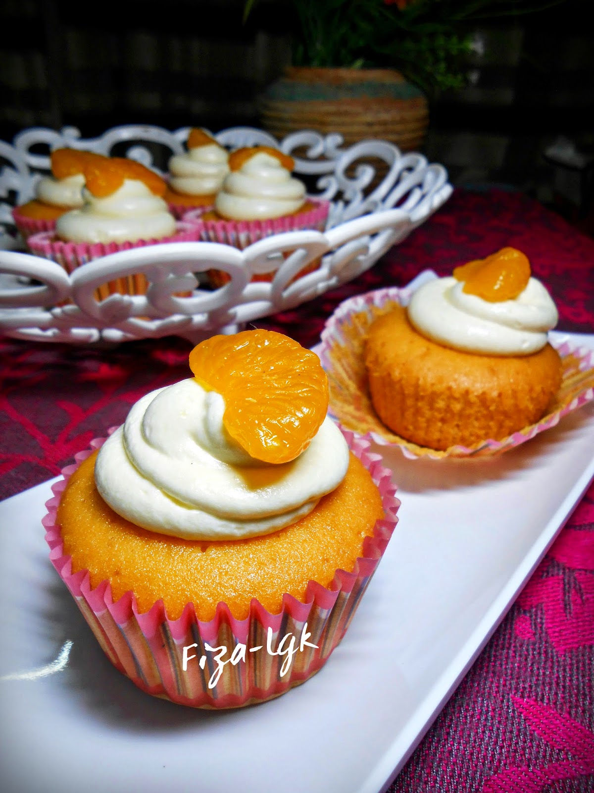 CUPCAKE LIMAU MANDARIN  Fiza's Cooking