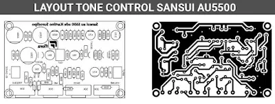 PCB Layout Tone Control Sansui AU5500