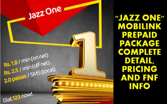 Mobilink Jazz One Prepaid Package Latest Pricing Subscription Detail