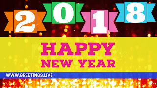 Floating fonts 2018 English wishes on New year EVENT celebration 