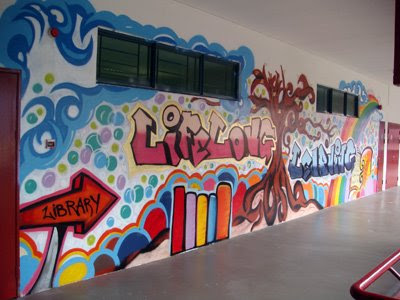 Stylish Graffiti Alphabet on School