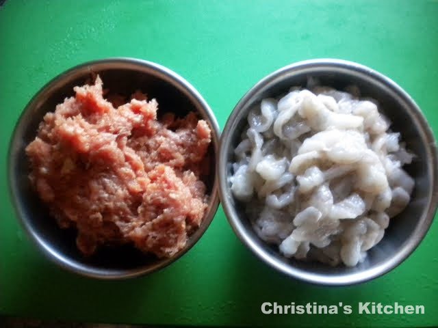 蝦仁鮮肉餡肉圖片