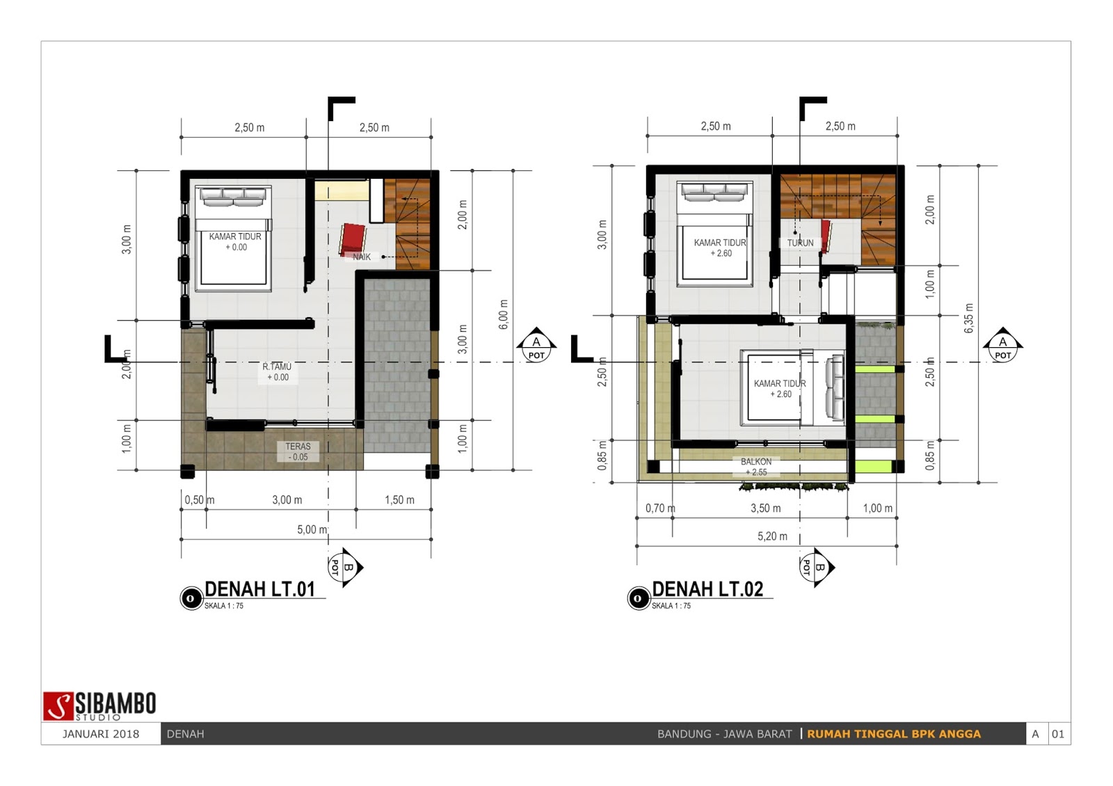 15 Desain Rumah  Minimalis Uk 5x6  Meter Paling Modern Dan 