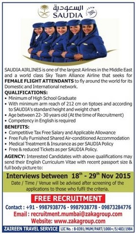 Saudi Airlines job vacancies