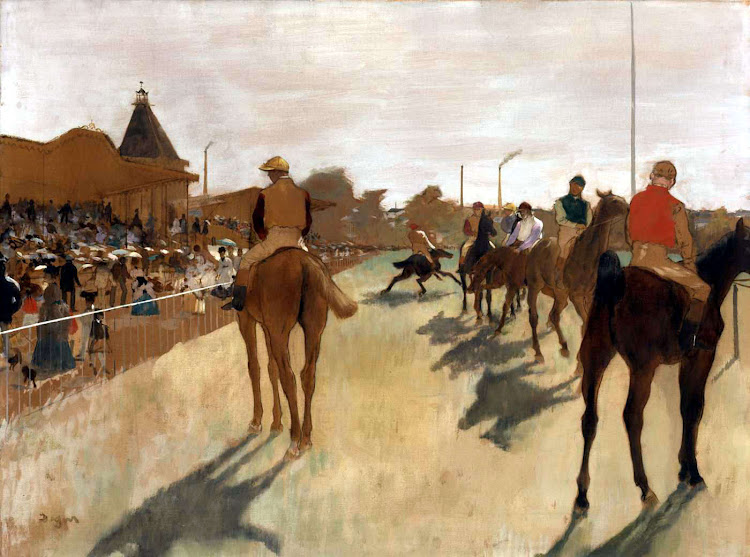 Edgar Degas - Chevaux de course devant les stands