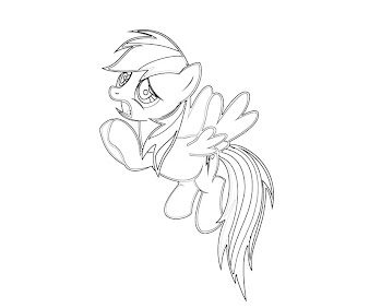 #14 Rainbow Dash Coloring Page